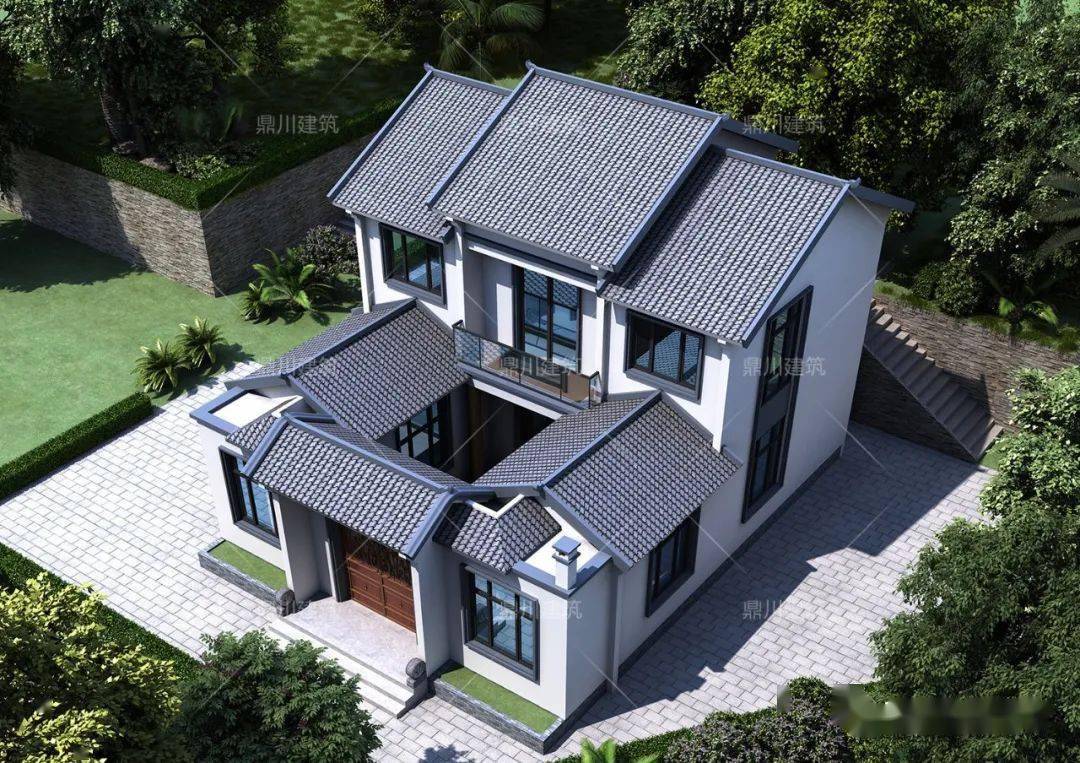 9款农村中式合院设计,赏景最好是江南,居息最好是合院_建筑_庭院_别墅