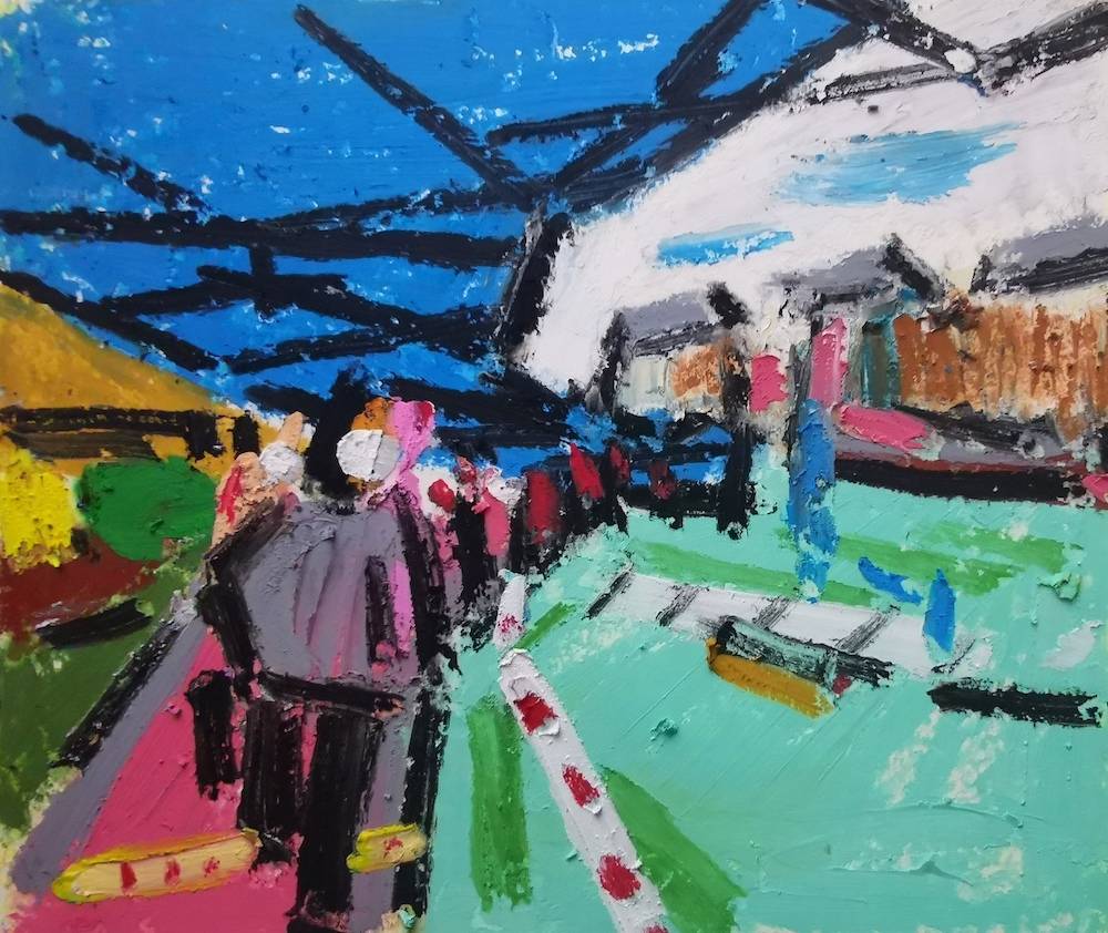 文艺家居家抗疫日常丨青年画家陈迪用九张社区核检图记录抗疫日常传递