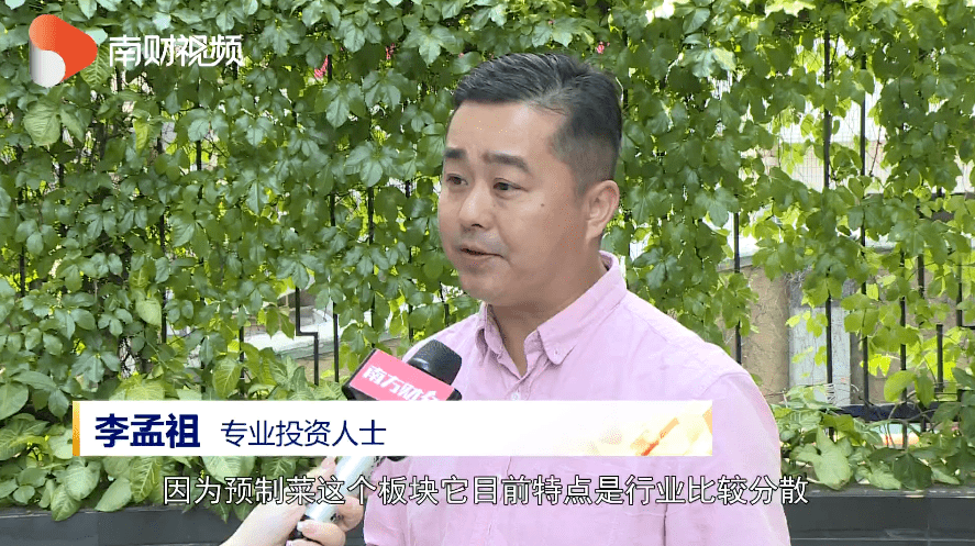 李孟祖 专业投资人士:因为预制菜这个板块它目前特点是行业比较分散