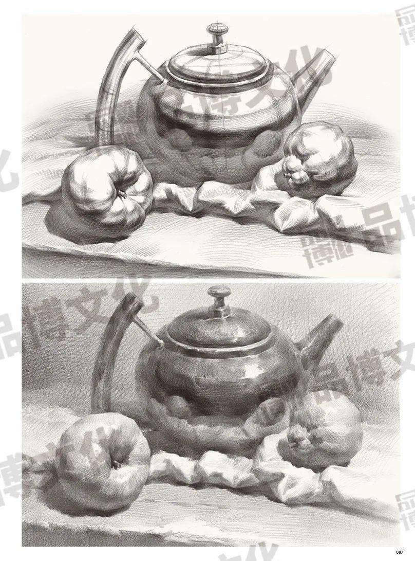 《征战联考3素描静物横构图》陈紫阳素描静物横构图