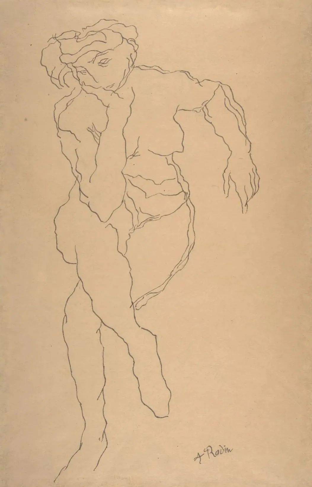 罗丹素描手稿要彻底的桀骜的真实要毫不踌躇的表白你的感觉