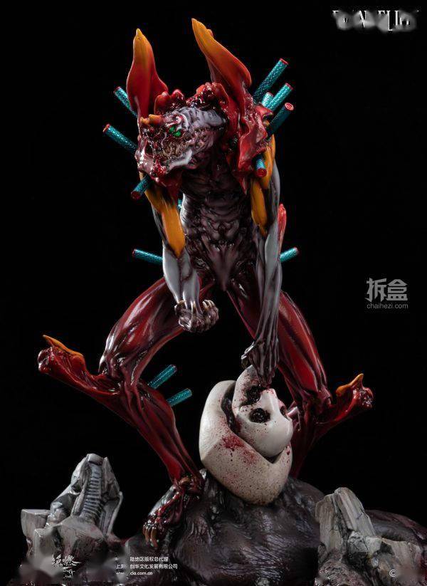 末那魂燃 破 evangelion-02 eva 2号机 兽化形态 正版雕像_二号机