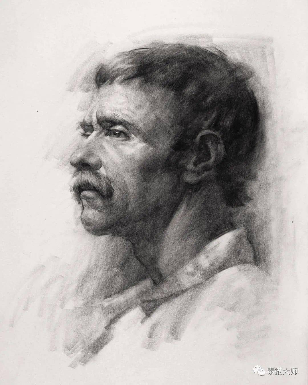 77幅男性肖像素描,风格多样,学习了!_网络_素材_版权