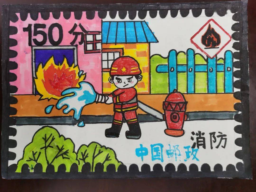 小学生手绘邮票 漂亮图片