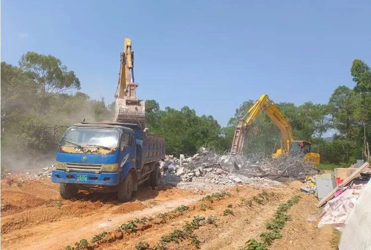 电白马踏镇一宗违建房屋被拆除!面积约145平米.