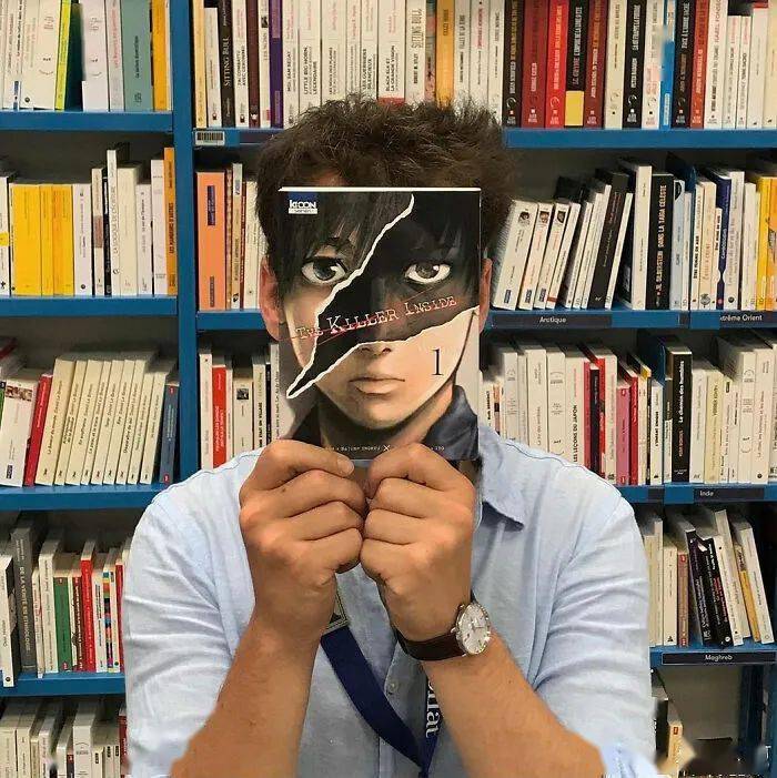 这家百年法国老牌书店好有心机将几百本书的封面变成人脸太有创意太