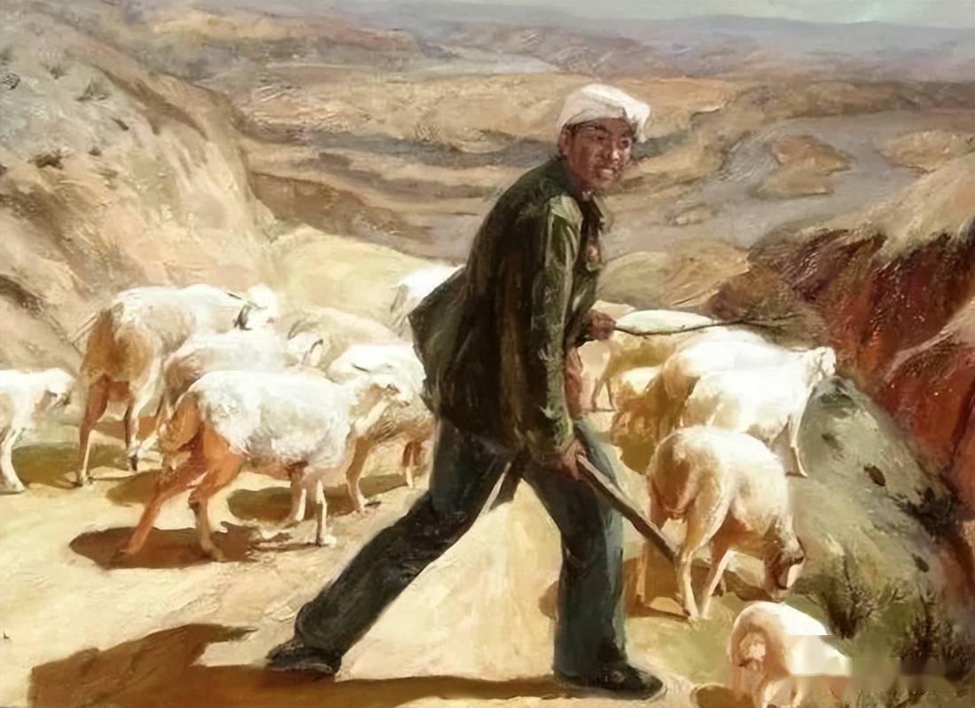 邢仪老师知青油画作品结婚后的第二年,巧巧生了一个男娃.