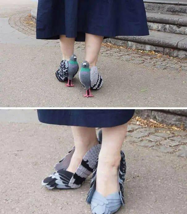 12张罕见图片女人脚后跟的两只鸽子其实是一双鞋