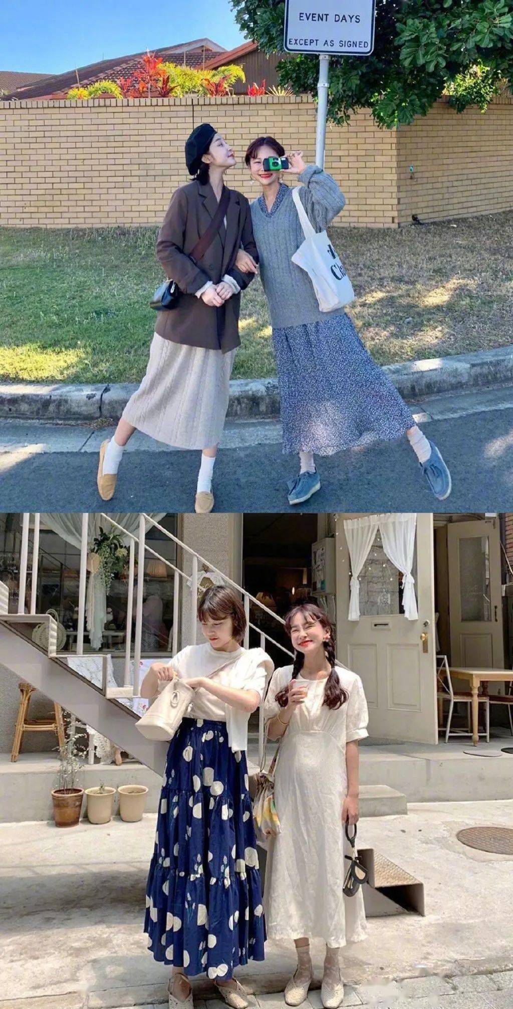 服装搭配五一假期叫上姐妹出游这样拍