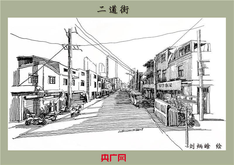 手繪鄭州丨一支鋼筆畫出城市街巷 數張畫作描繪煙火鄭州_劉炳_創作