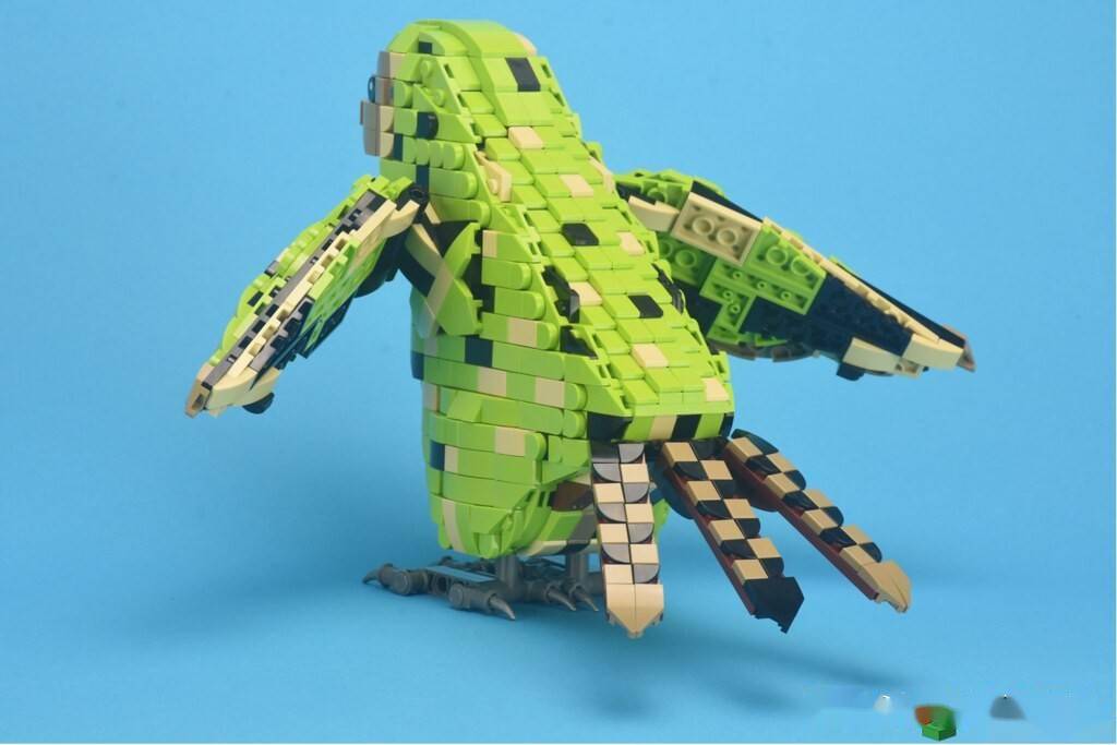 世界上唯一一种不会飞行的鹦鹉用乐高搭建出的它是什么样子呢