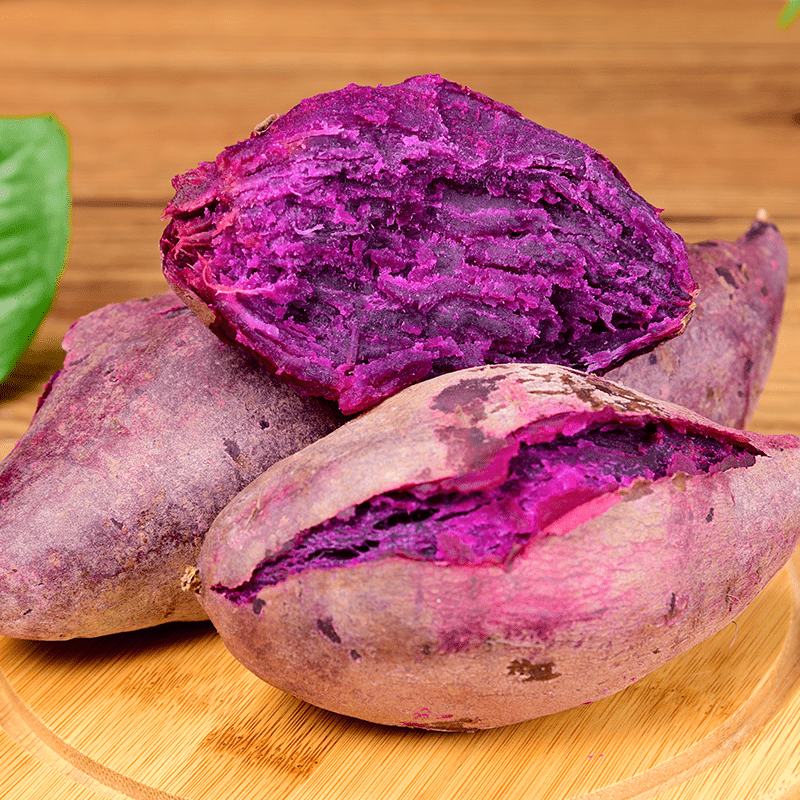 低脂低卡花青素满满的富硒紫薯富含膳食纤维口感香甜粉糯入口即化