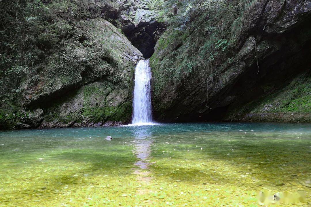 她便是号称"皖南小九寨"黟县打鼓岭,这里有山水,瀑布,峡谷,森林,充满