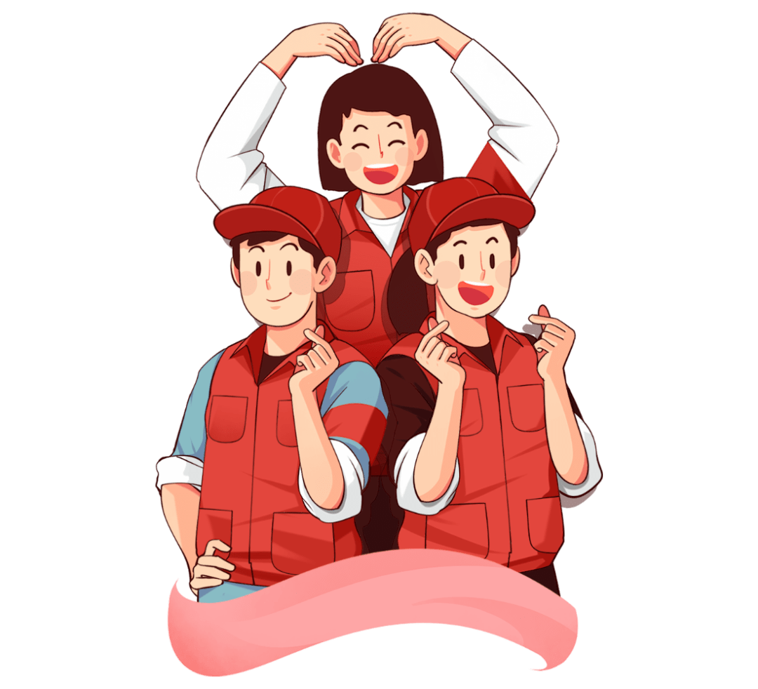 在易县街头"出没"有一群"小红马甲"