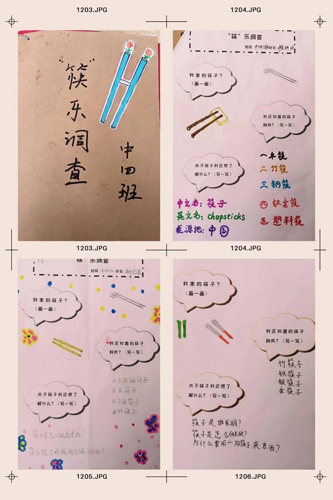 幼儿园作业筷子大调查图片