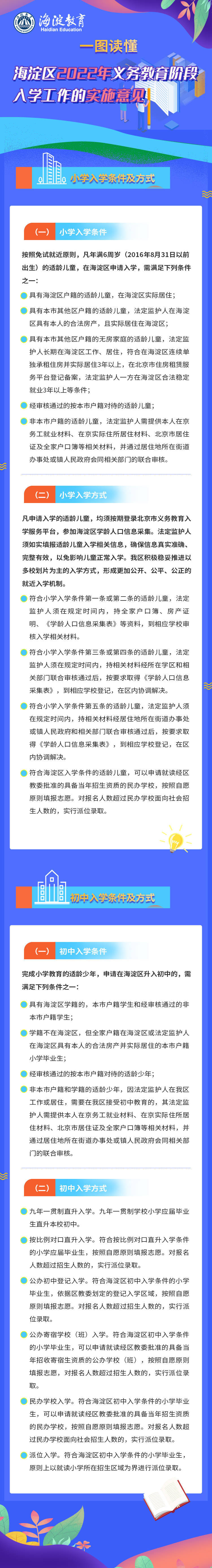 北京海淀发布义务教育入学政策，“九年一学位”政策正式开始实施