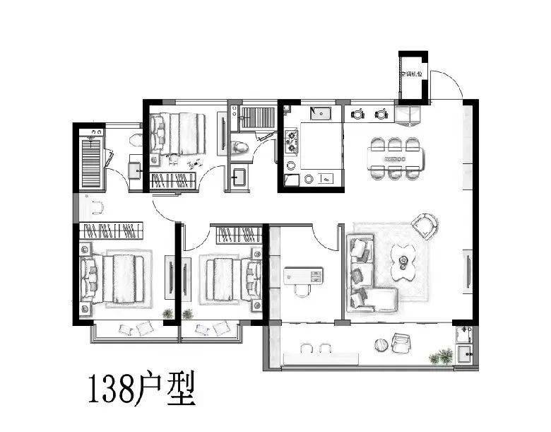 金基雅玥的外立面由goa大象團隊設計,整個項目採用經典的圍合式佈局