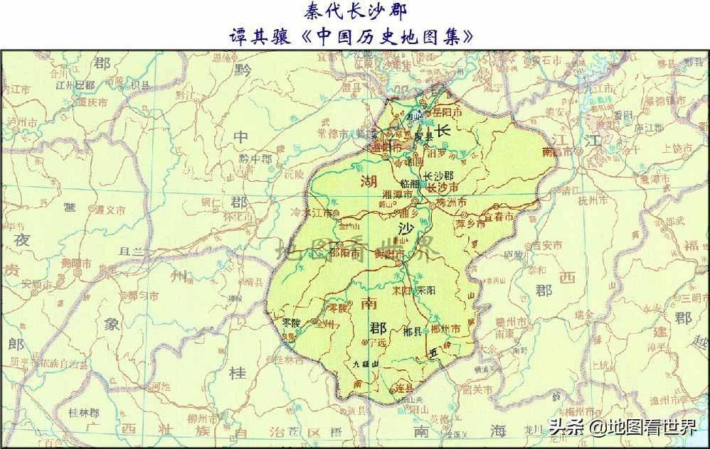 清朝长沙府地图图片