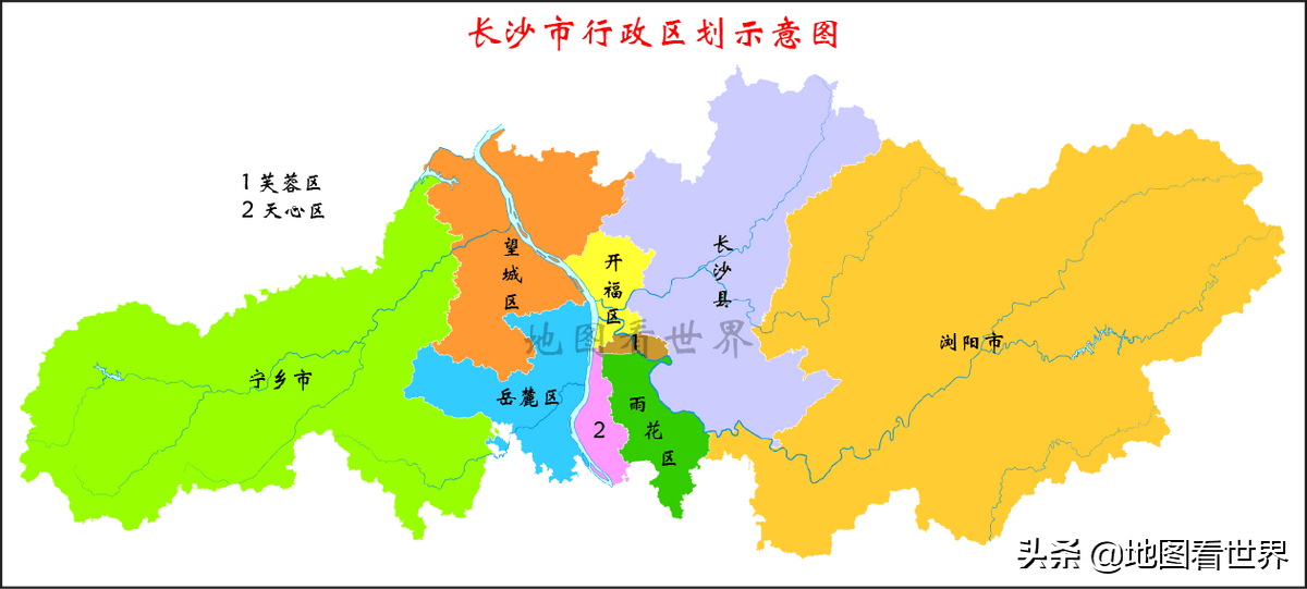 长沙市地图简图图片