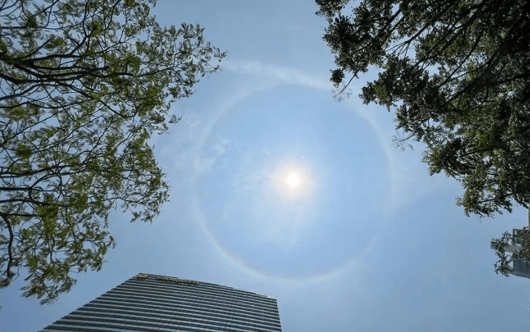 广州太阳光晕图片