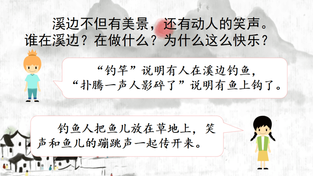 【课件】三年级语文下册 课文18《童年的水墨画》