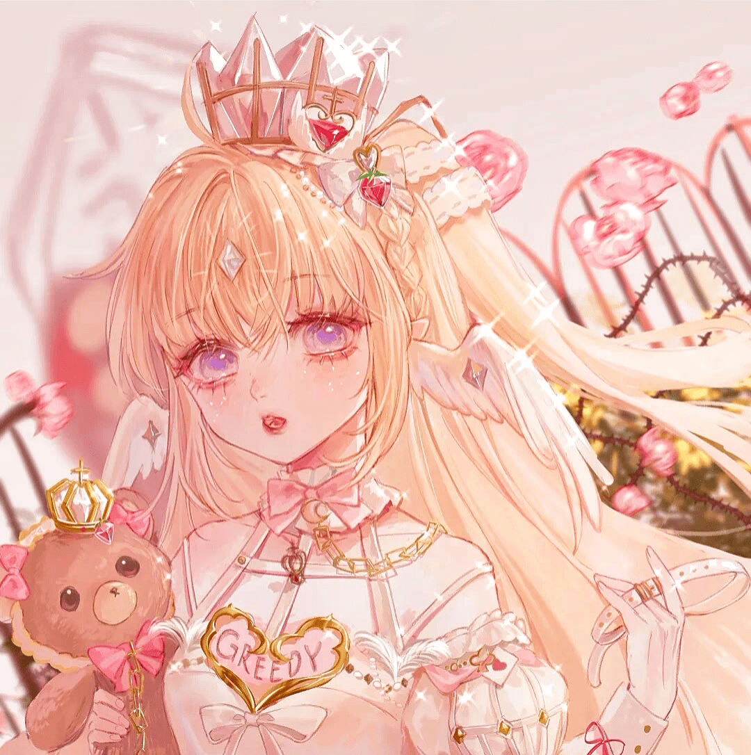 动漫头像戴着王冠的绝美女头