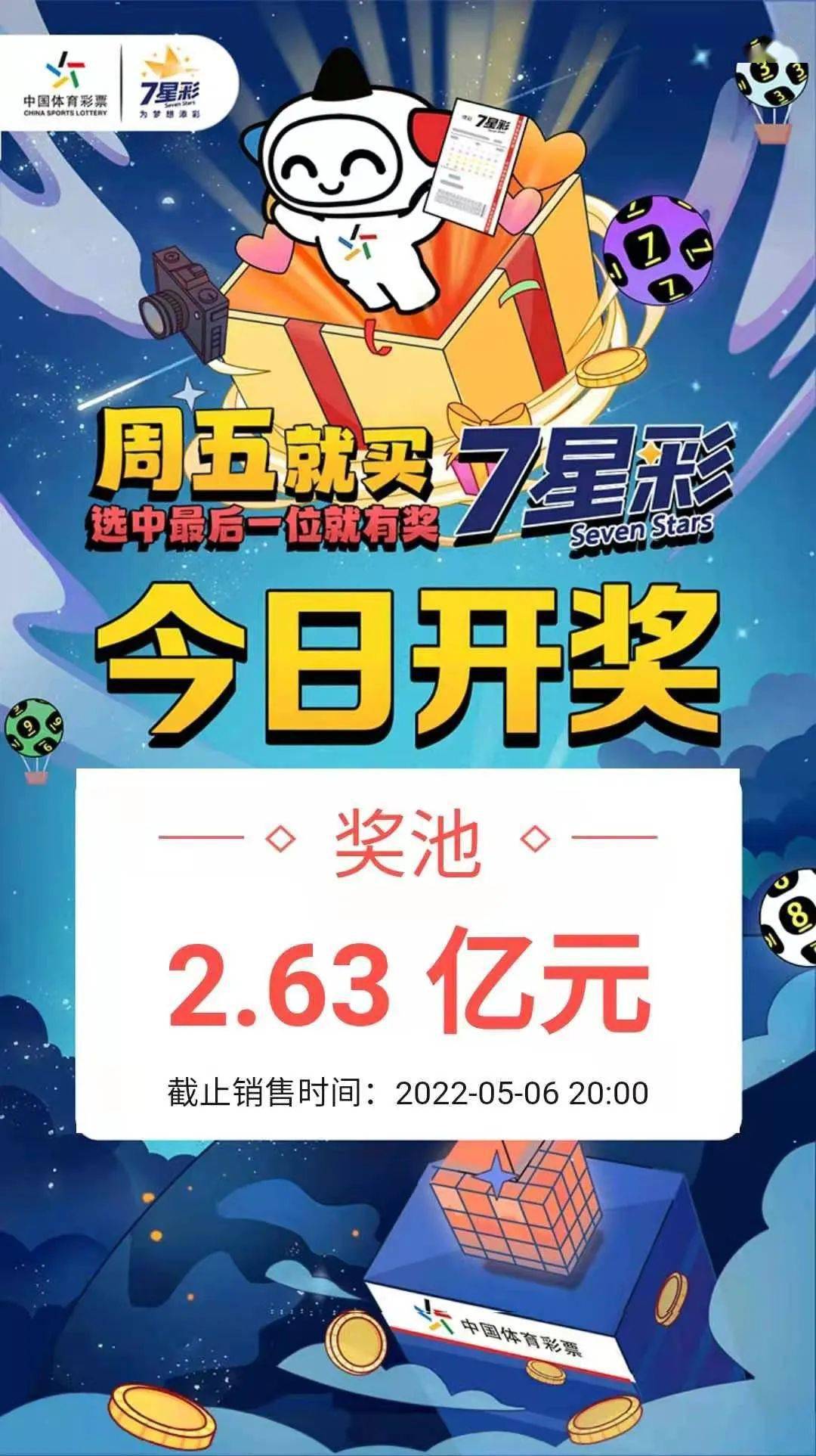 【关注】今晚7星彩开奖!目前奖池高达263亿元!