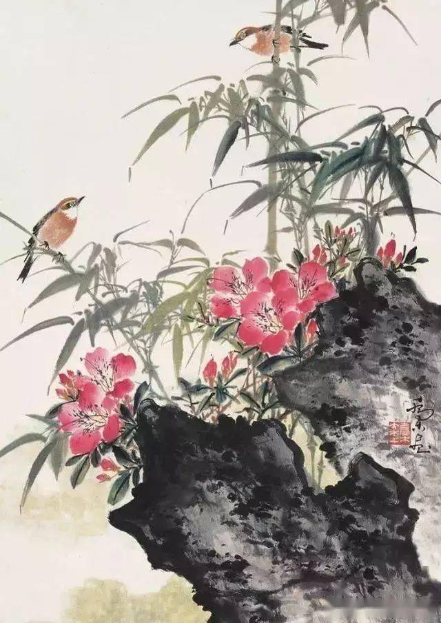 乔木花鸟画美的窒息国画爱好者的临摹范本