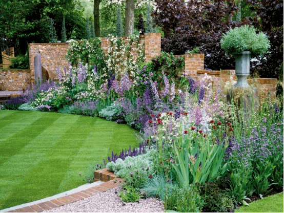 单面观赏花境双面观赏花境对应式花境