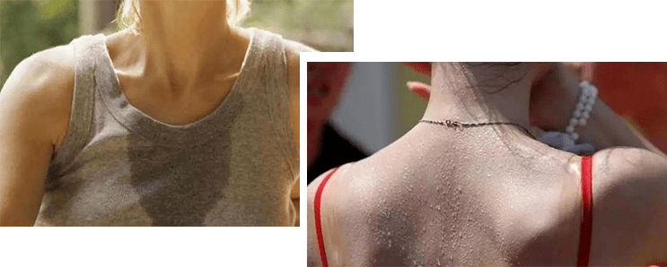 而且前胸后背是最爱出汗的,稍微动一动,胸口一片片的汗渍;胸部整天又