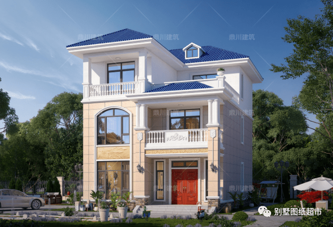 面宽9米,三层自建别墅,户型经济实用,造价实惠享受美满生活_农村_设计