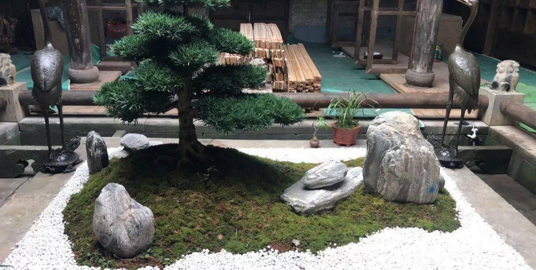 日式庭院石头摆放图片