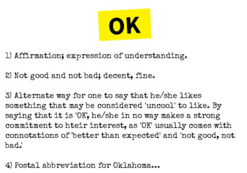 天天都在说的ok,你知道它的全称是什么吗?_okay_单词_boomer