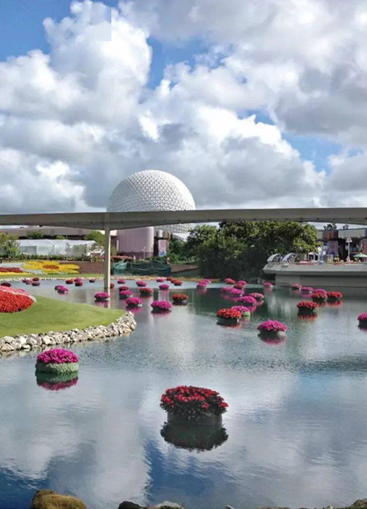 奥兰多迪士尼乐园 桑蓓斯03漂浮花园形成了独特的景观