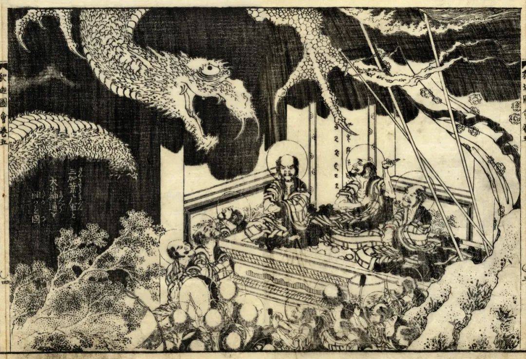 人间的万物春秋——葛饰北斋珍贵线稿_浮世绘_笔下_绘画