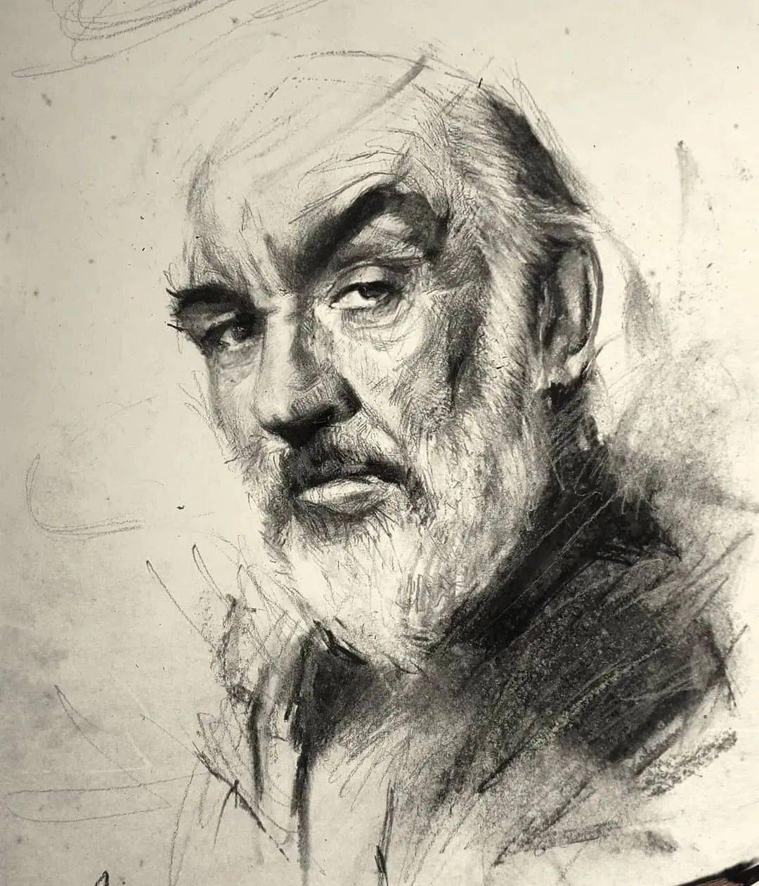 高手的素描与速写,令人难忘,氛围感超好_芥子园_画谱_约翰·费内罗夫