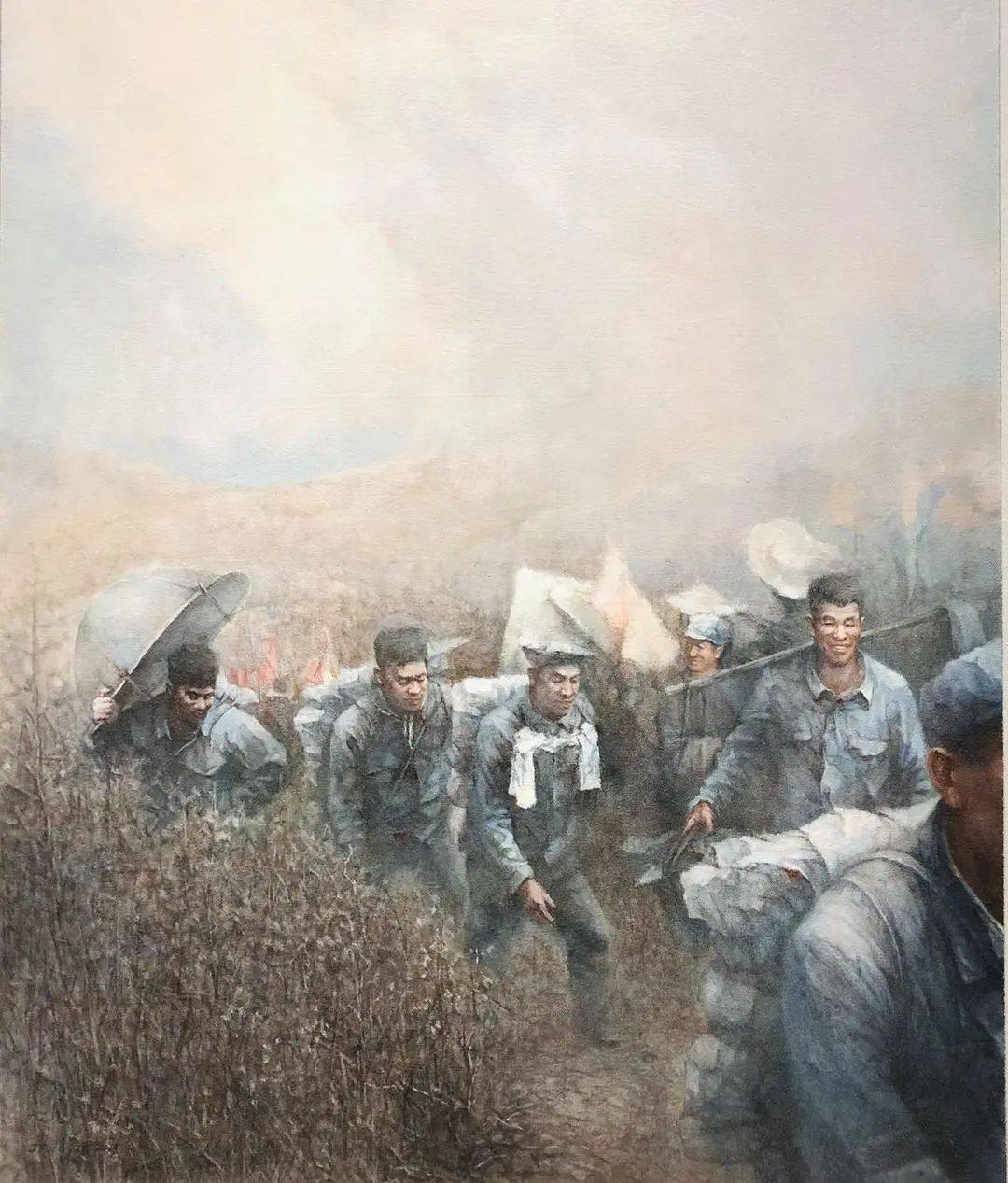 反映三线建设的油画《挺进大三线》天府天工·四川工业题材美术戴作