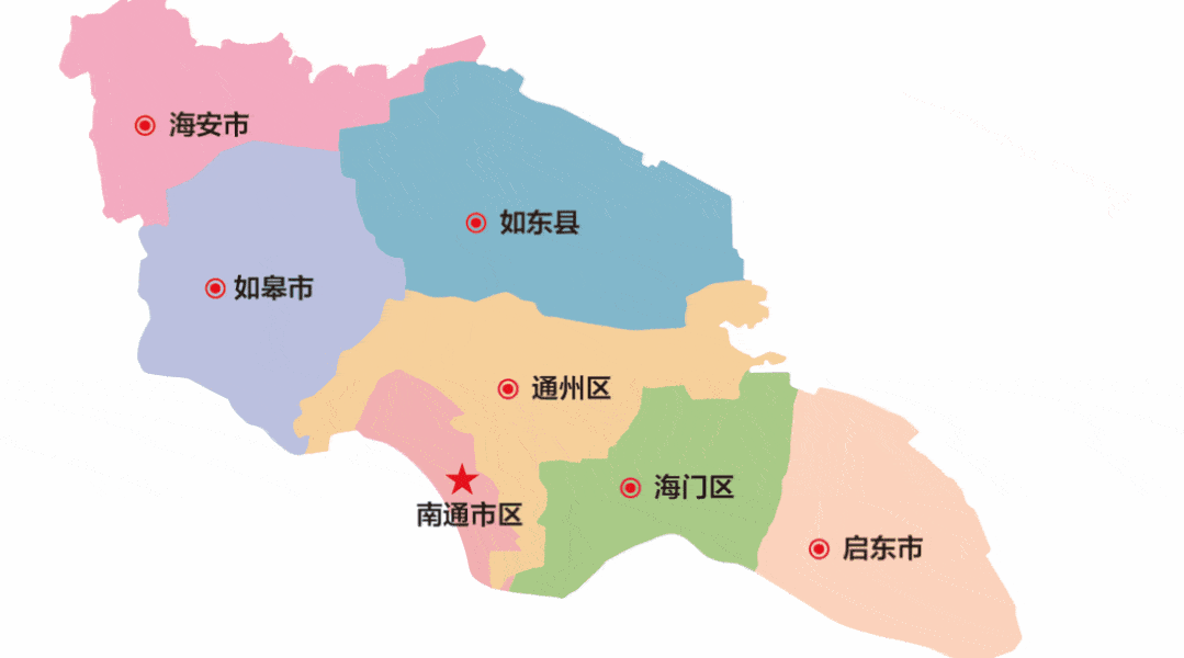 南通市区划分地图图片