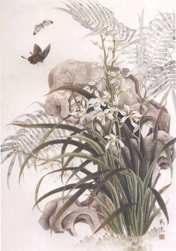 雅致工笔小品四君子之兰26幅