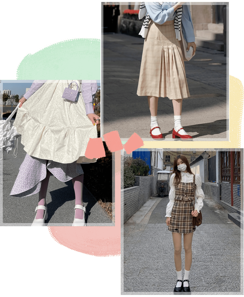 玛丽珍鞋裙子玛丽珍鞋裤子高级时髦到不行