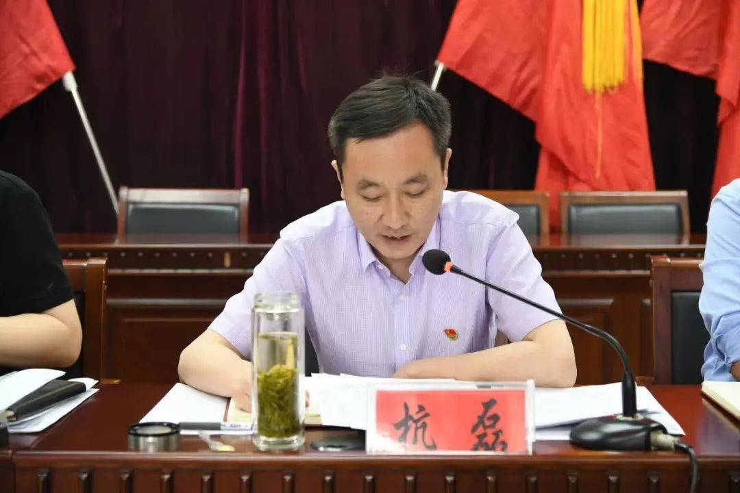 会议由镇党委副书记,镇长杭磊同志主持