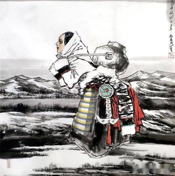 画绘藏乡笔墨浑厚甘肃画院副院长毛志成先生作品在礼赞劳动美成功美术