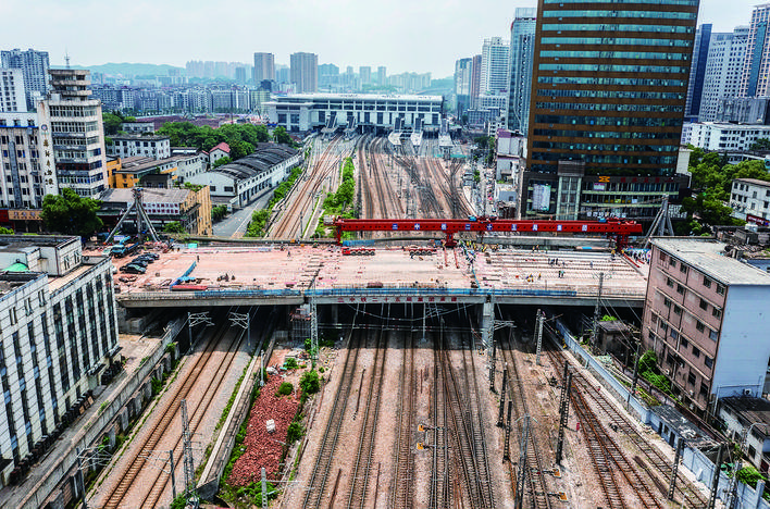 株洲新华桥箱梁全部架设到位预计6月20日建成通车