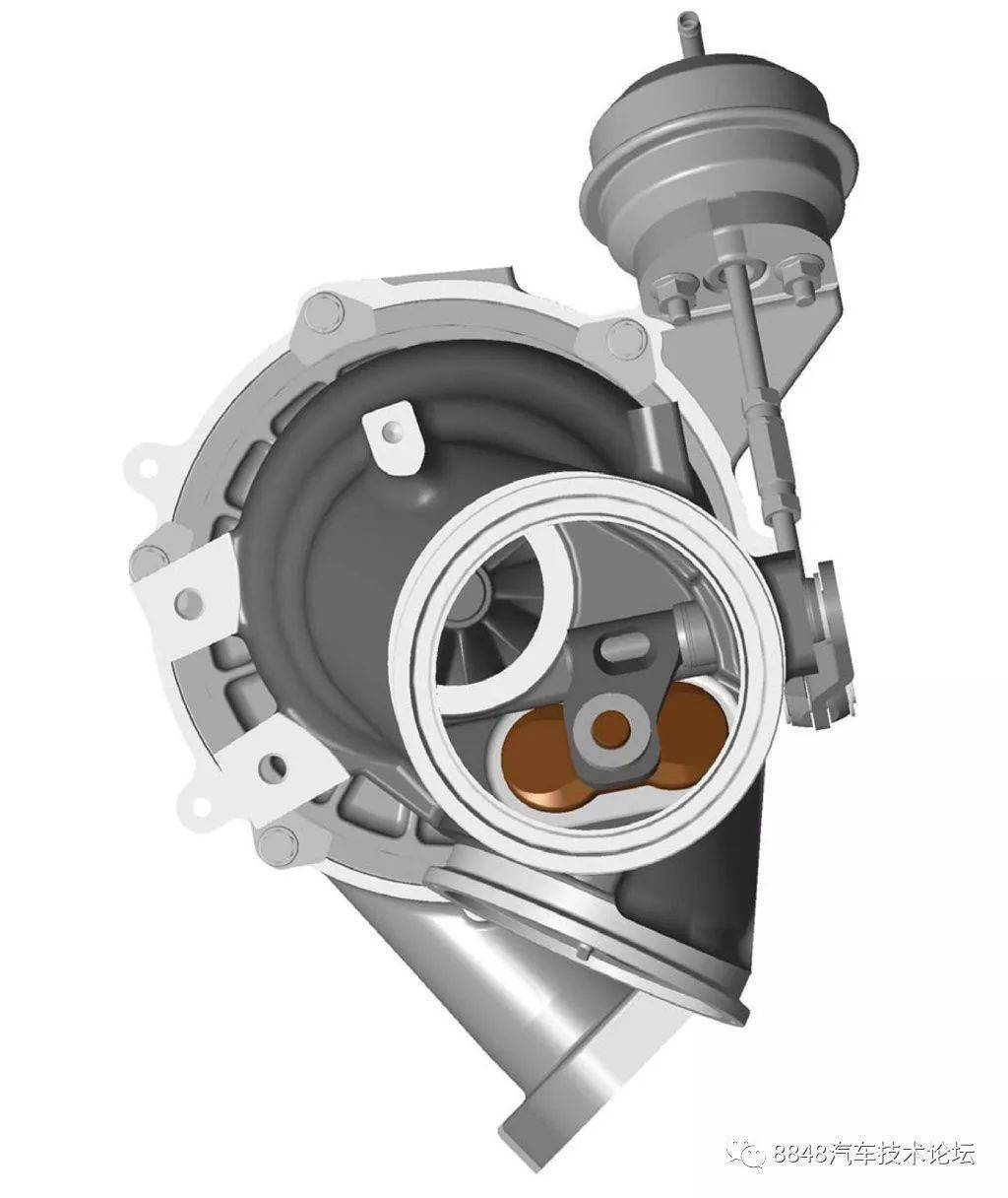 图解法拉利gdi f154cb发动机钛合金涡轮增压器