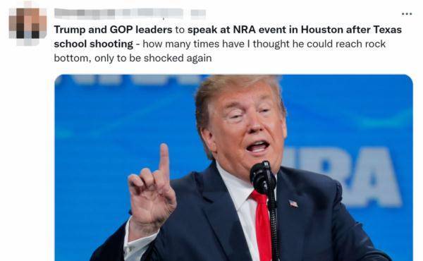 “屠杀”刚过3天，“拥枪会”就开了……特朗普参会发表讲话