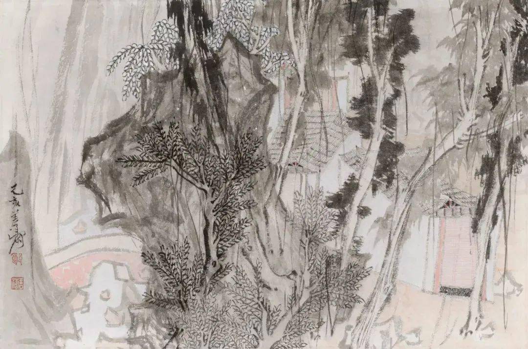 44cm×65cm林壑云泉图 174cm×73cm郭善涛虽是一位来自北方的画家,但