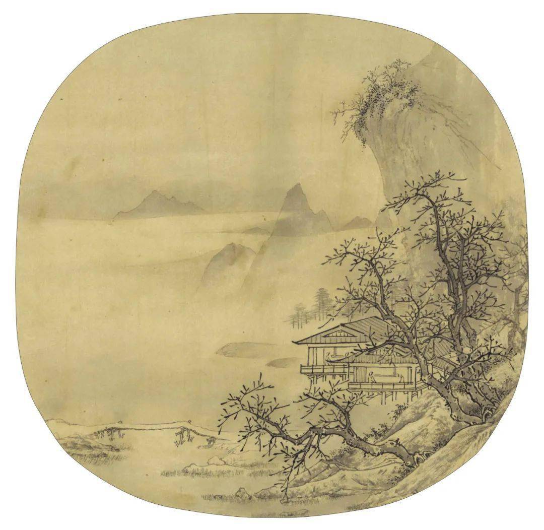 临宋李嵩溪山水阁图绘制步骤