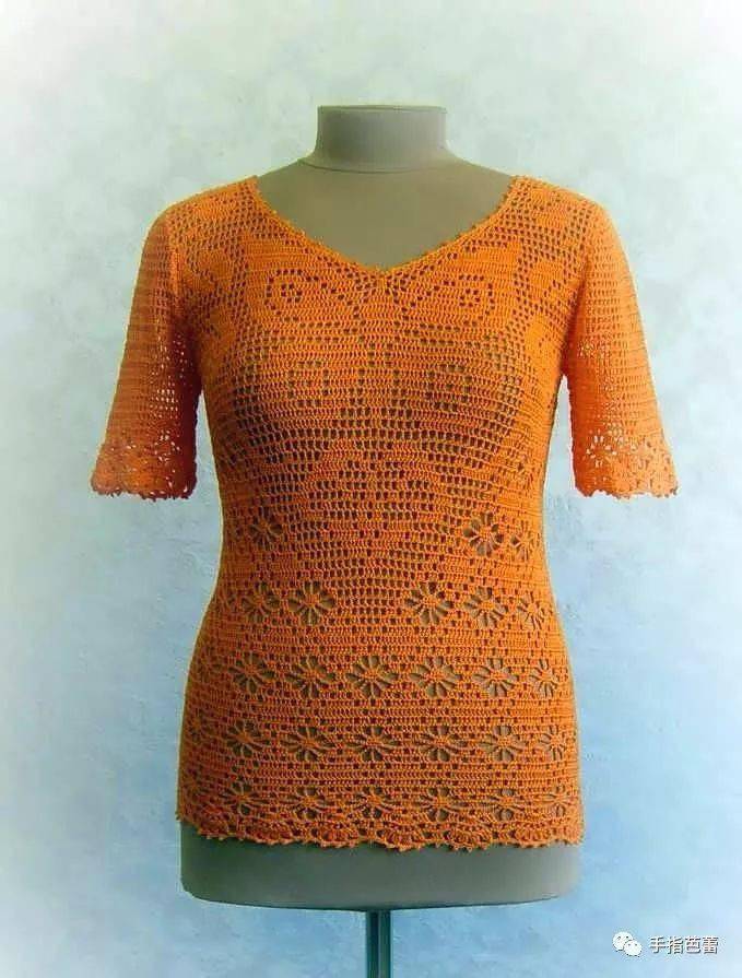 用方格花钩织的美衣 美裙_基础_最好的_都会