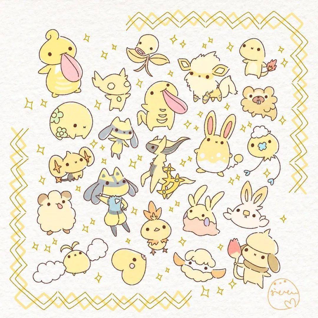 图集宝可梦可爱简笔画系列