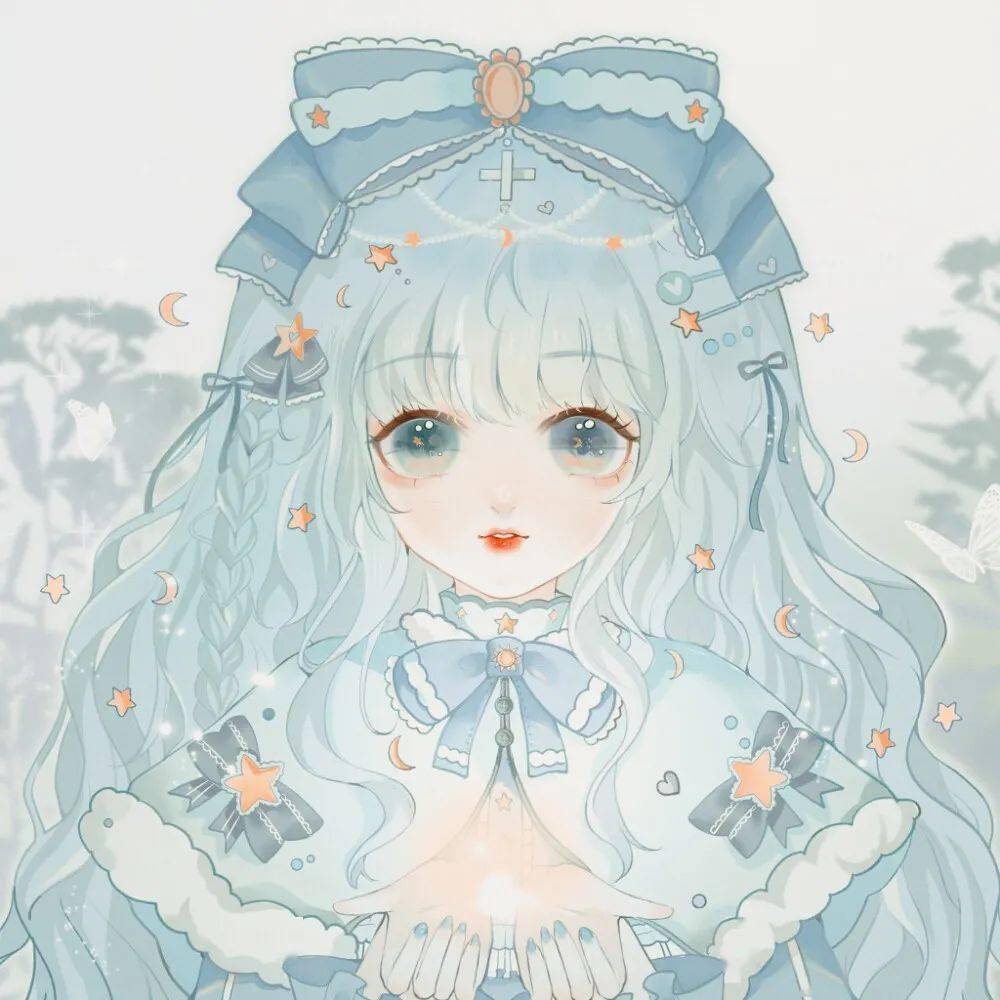 超美的手绘多人闺蜜头像